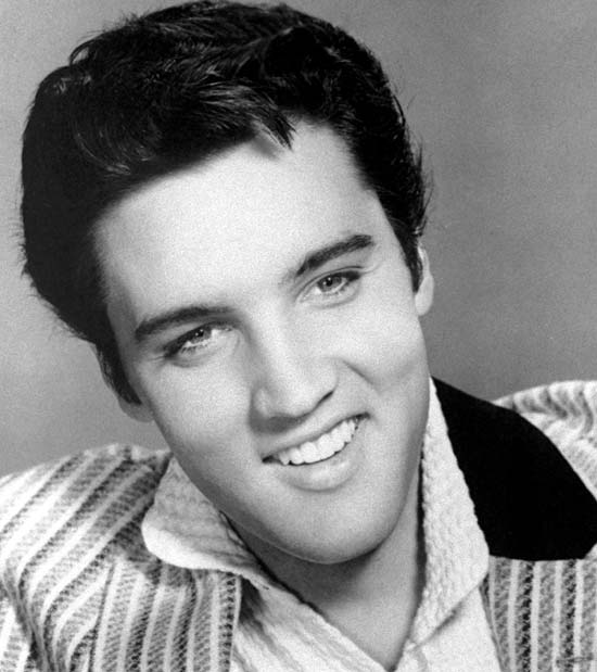 Elvis Presley wearing a funky edgy shirt