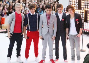One Direction Boy Band 2012 - Trainers, red suit, braces