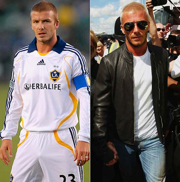 David Beckham his looks on the football field and off the field