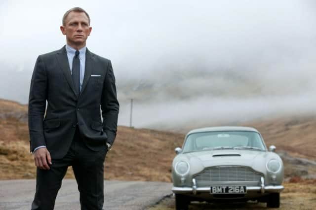 Daniel Craig as James bond grey suit skyfall