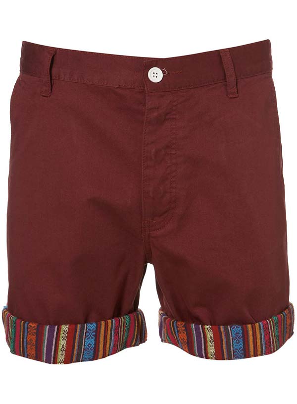 topman shorts burgundy 2012