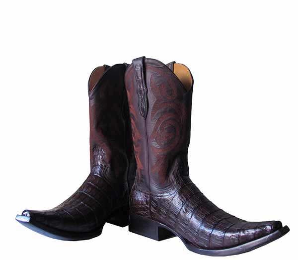 Calvi choc caiman cowboy boots - R.Soles
