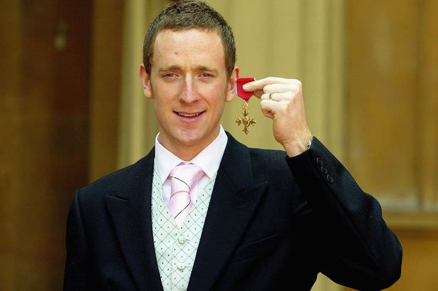 Olympic,medal,winning,cyclist,Bradley,Wiggins,after,receiving,OBE,from, the,Queen+at+today's+Buckingham+Palace+investitur Olympic,medal,winning,cyclist,Bradley,Wiggins,after,receiving,OBE,from, the,Queen