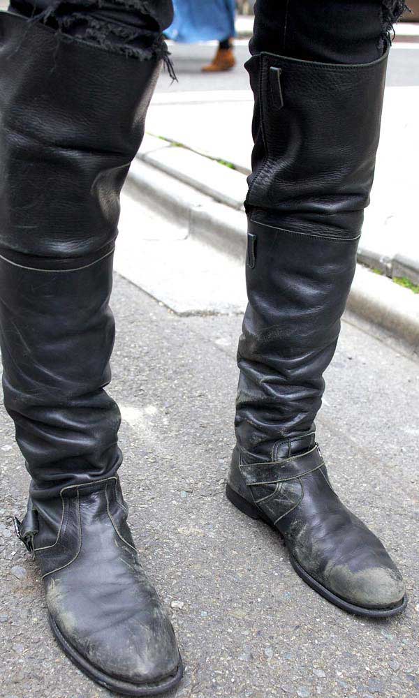 Men and knee-high boots