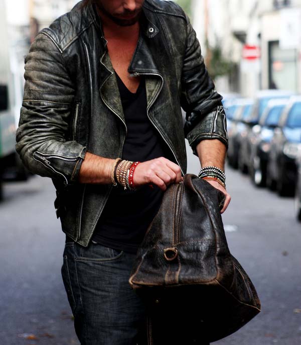 mens-leather, biker jacket