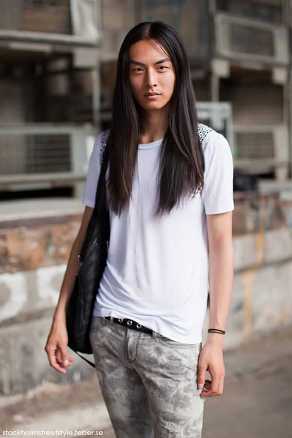 David Chiang - Asian male model - Long hair
