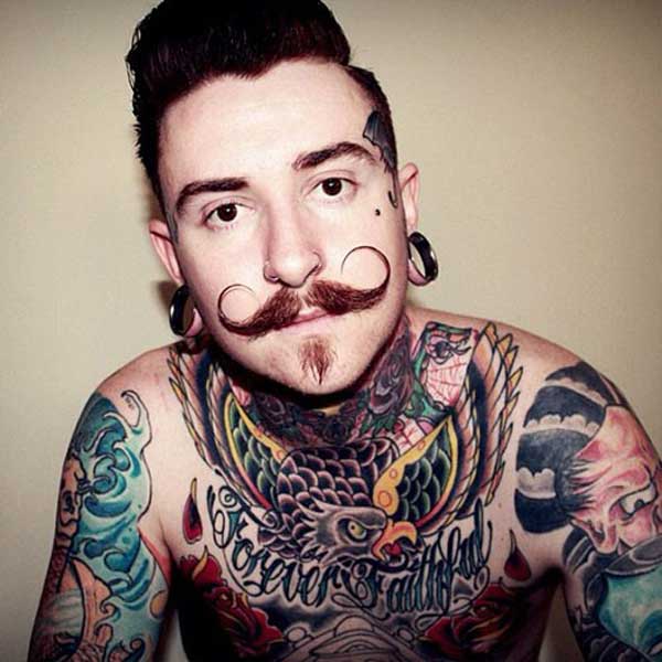 movember - moustache with tatoos movember - moustache with tatoos