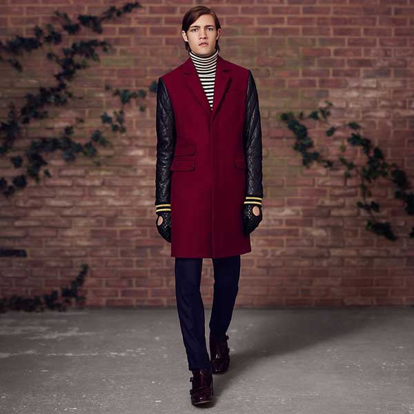 Tommy Hilfiger burgundy long winter coat