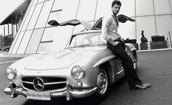 David Gandy British Model Mercedes Gullwing