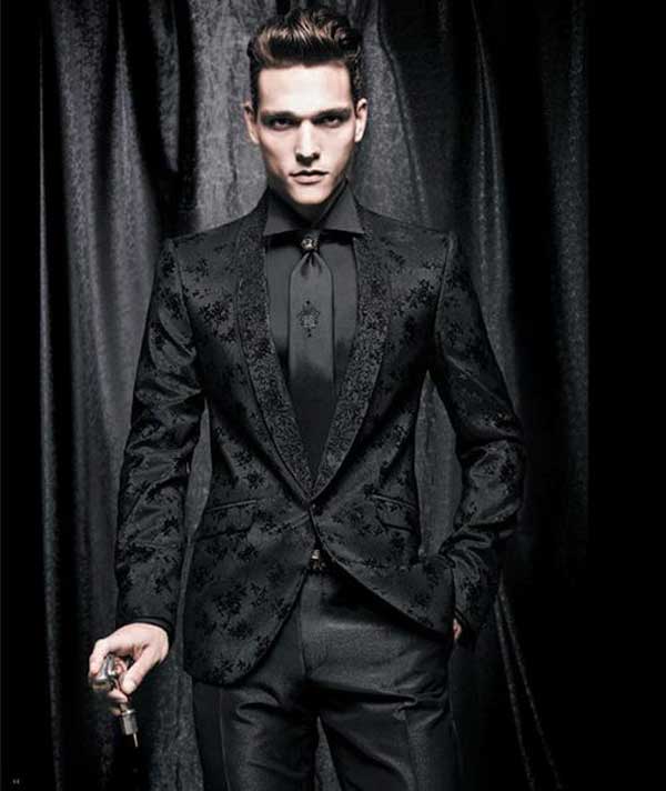 glamour goth evening wear for men