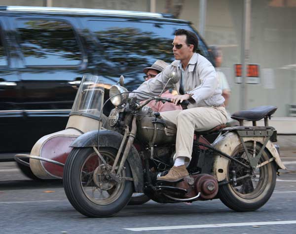 Johnny Depp, Riding his motorbike
