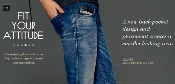 Diesel jeans for men 2013, pocket attitude