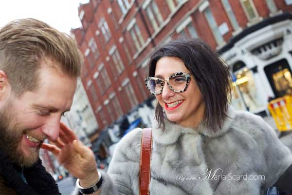Gracie Opulanza and Robbie Canale in action at London Collections: Men
