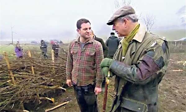 Prince Charles wearing his patched jacket on Countryfile