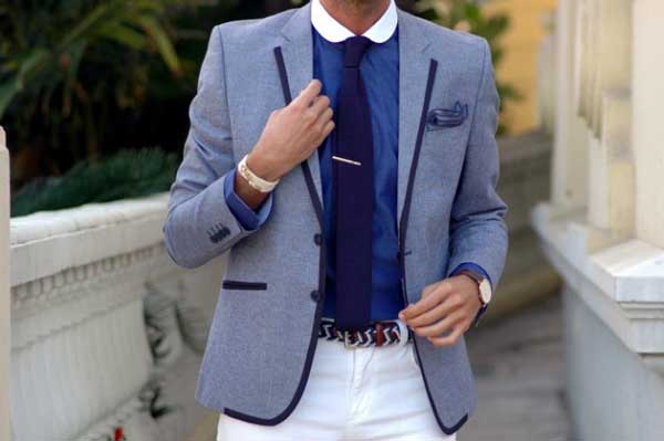 Blue BLazers for men summer 2013 and white shorts
