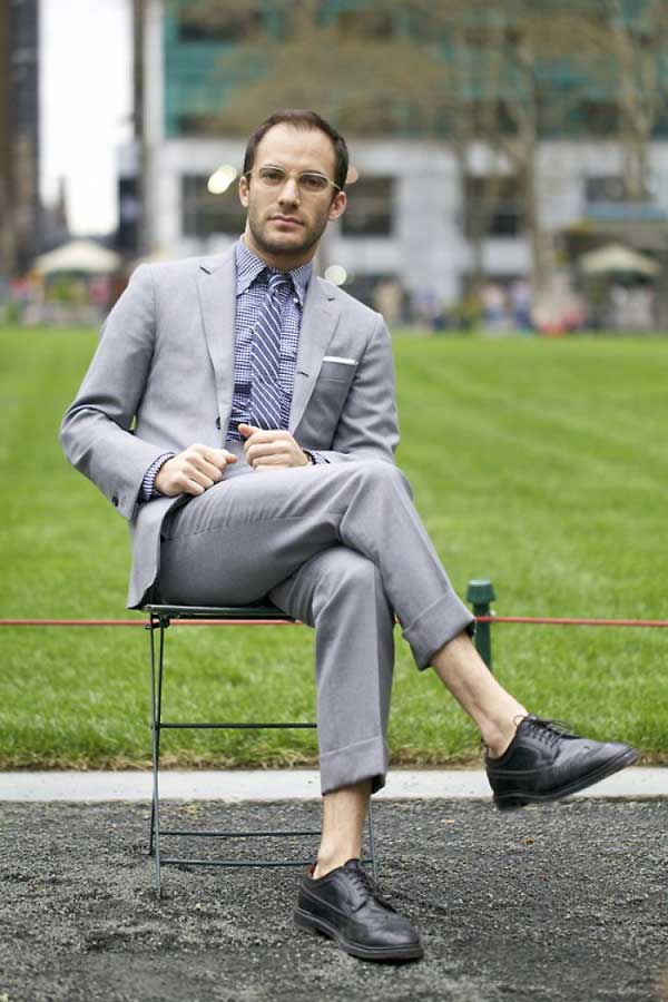 Ties for men - Gabriel Zeller in a grey suit