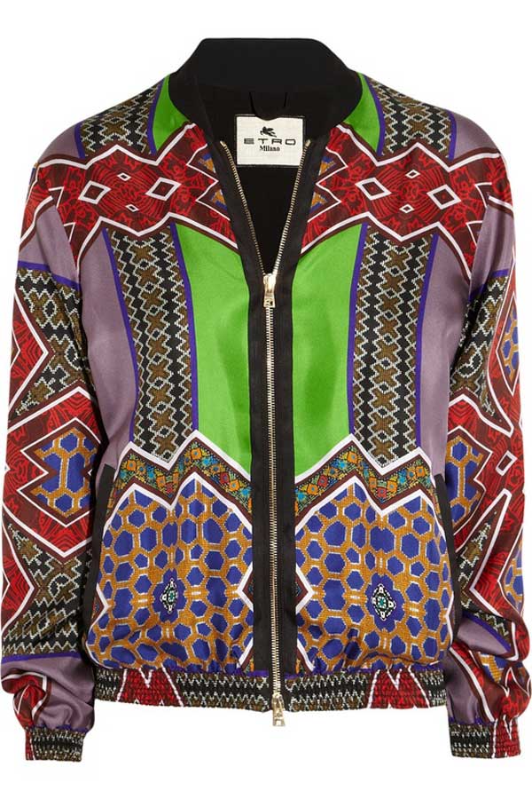 Etro bomber jacket - African prints for men 2013