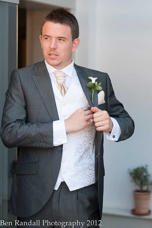 Grey wedding suits for men 2013 and white vests