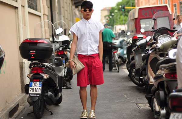 Shorts for men - red summer 2013