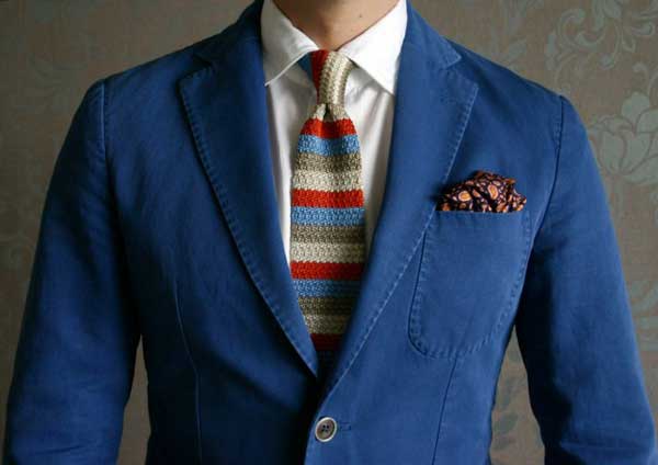 TIes - Knitted ties for men - striped and colourful