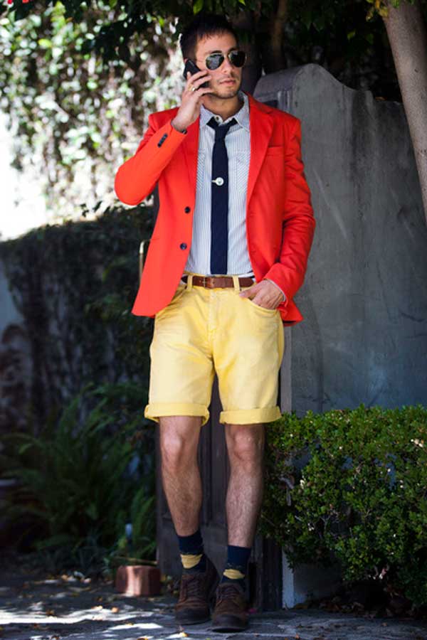 ZARA red jacket and shorts for men 2013