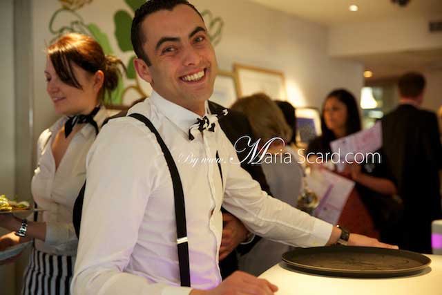Harvey Nichols - bar staff in action - wearing braces / suspenders
