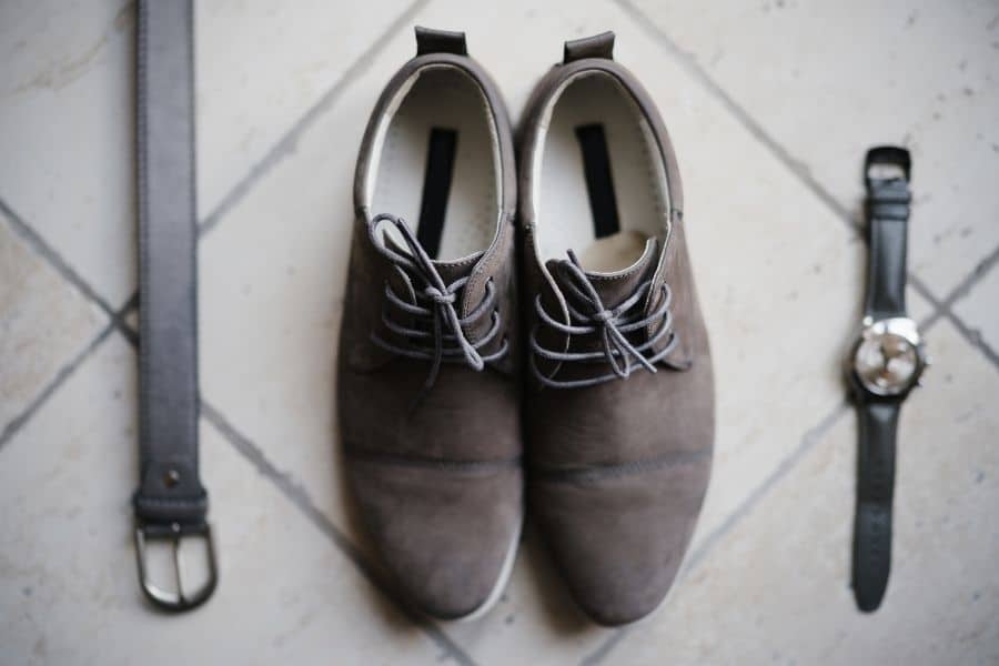 Wingtip Derby Suede Shoes grey