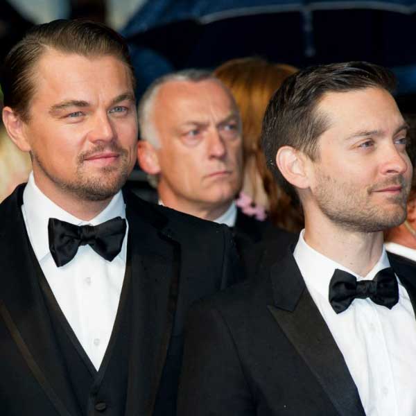 Leonardo DiCaprio showing slick wet look