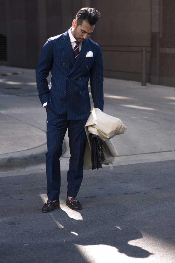 Pinstripe suits - double breasted for men