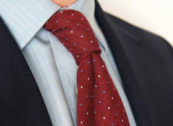 Wool Herringbone - Red Ties for men