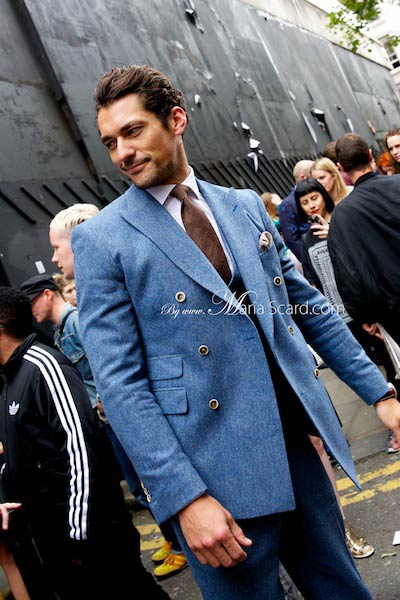 David Gandy - Wearing a three piece suit by Reiss