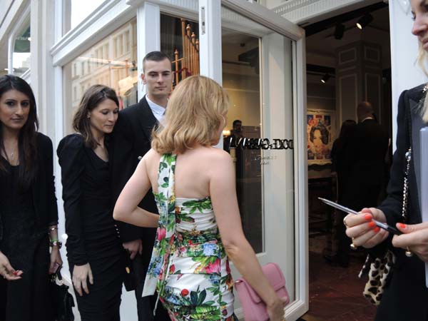 Kylie Minogue at Dolce & Gabbana Menswear Store Opening in London Bond Street