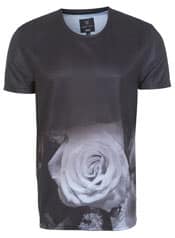 Reggie Yates Grey Flowers Printed T-Shirt