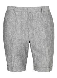 Topman - Grey Slub Suit Shorts