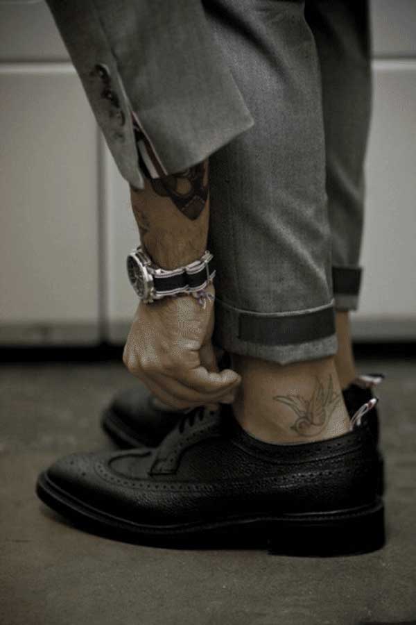 Ankle Brogues black for men churchs