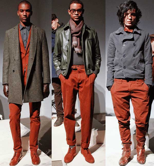 Burnt Chinos for men and winter jackets