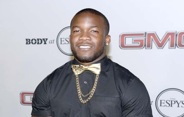Ronnie Hillman in Christopher Chaun Finale Giselle at ESPYS party