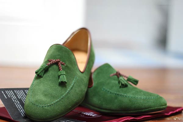 Emerald Suede Slippers