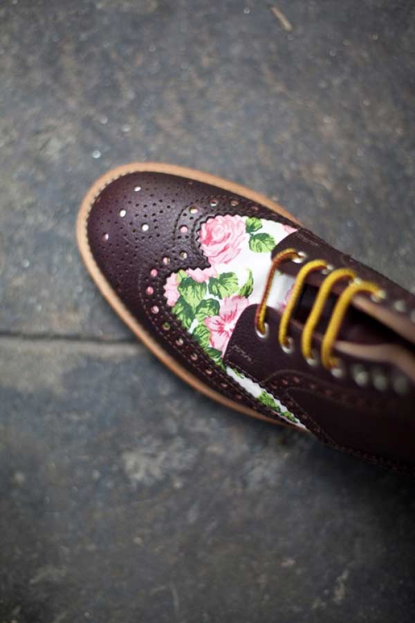 Floral Wingtips Shoes for men