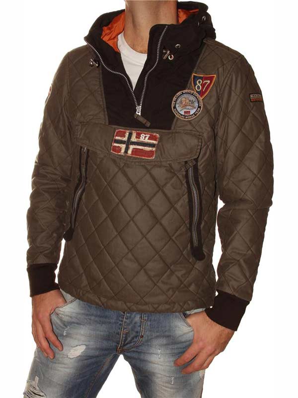 Quilted Brown Mens Jacket