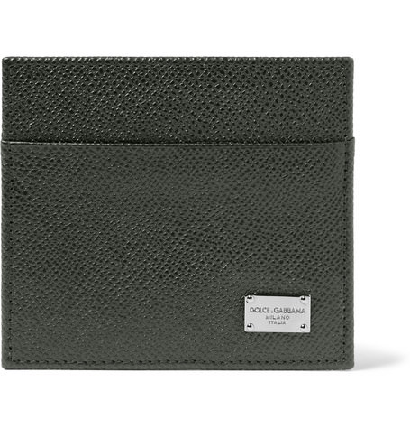 Dolce & Gabbana Cross Grain Leather Card Holder