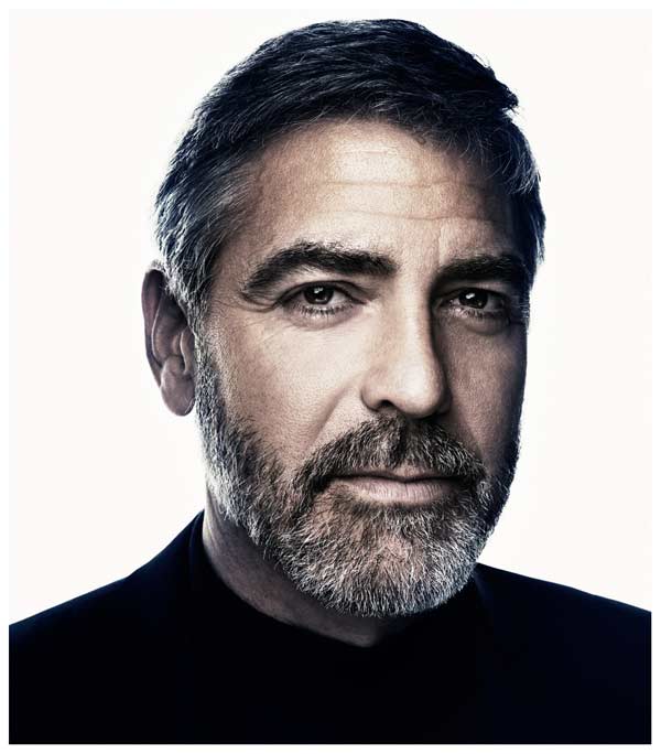 George Clooney Classic cut crop hairstyle for men 