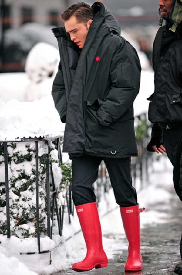 Knee High Boots For men Red Hunter boots