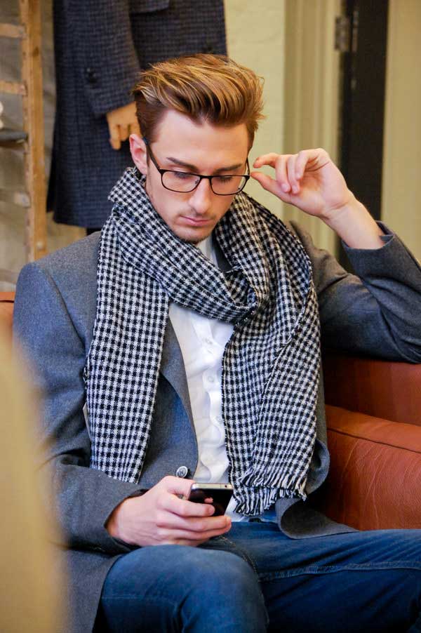 Men's Scarf on show for Men Style Fashion