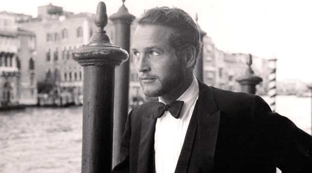 Paul-Newman Wearing a Tuxedo