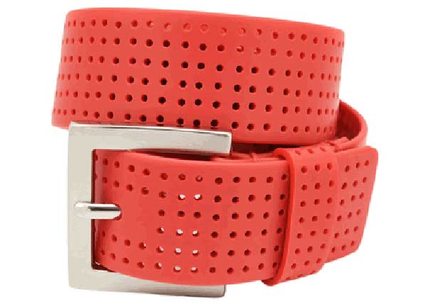 mens leather belts  red