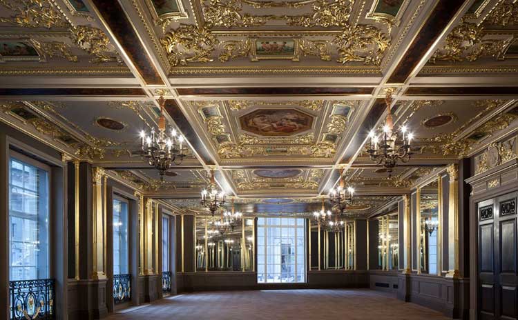 Cafe Royal hotel. The Pompadour Suite ceiling