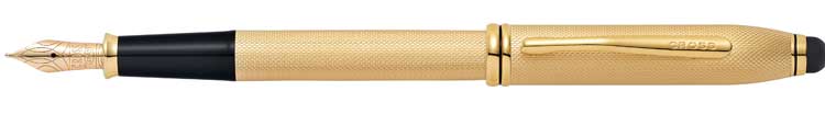 Townsend Stylus - Brushed 23KT Gold Plate Fountain Pen £315