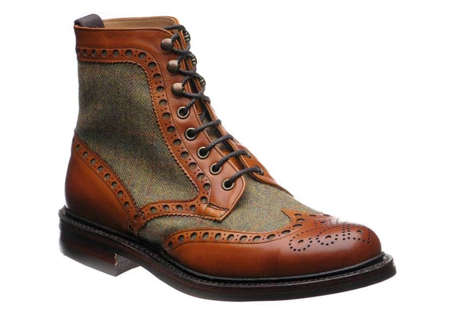 Herring Exmoor Tweed Brogue boots