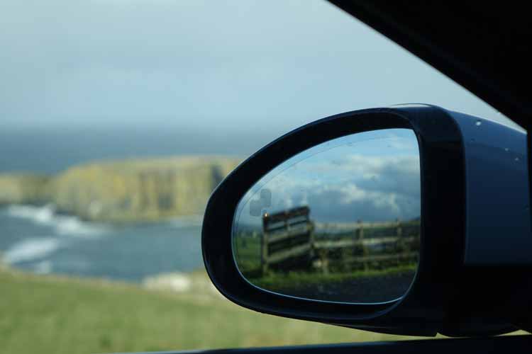 Jaguar F-type convertible side mirror with views